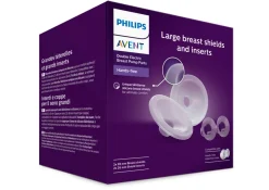 Philips Avent 26 mm og 28 mm brystskjoldindsatser, håndfri.- Brystpumper