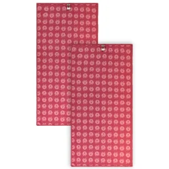 Småfolk 2 pak håndklæde 70x140 med æbler - Sea pink-Børn Badekåber & Håndklæder
