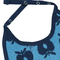 Småfolk 2 pak lille hagesmæk med æbler - Blue grotto- Hagesmække