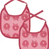 Småfolk 2 pak lille hagesmæk med æbler - Sea pink- Hagesmække