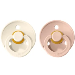BIBS 2 pk. Colour latex str.3 Ivory/Blush- Sutter