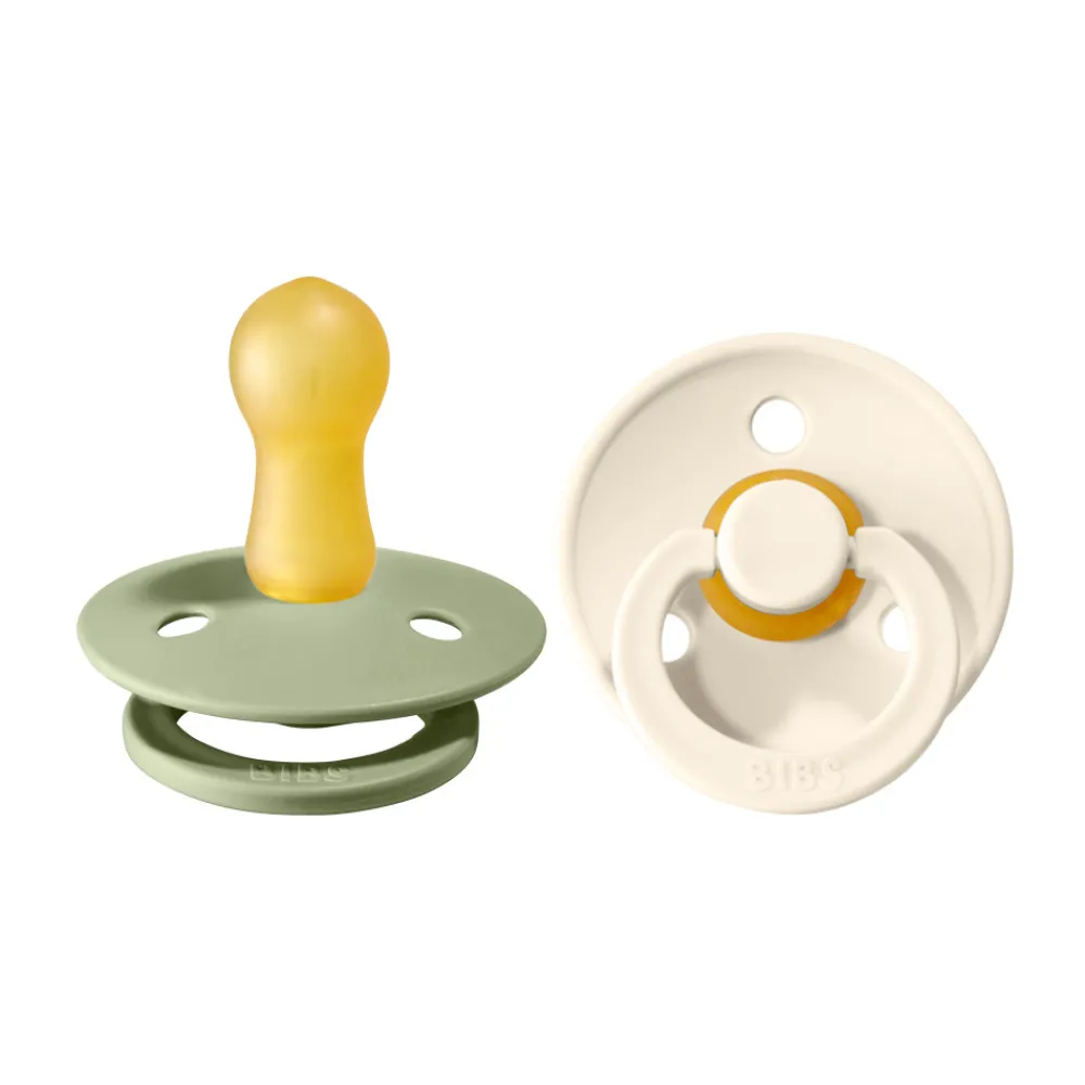 BIBS 2 pk. Colour sut 6-18 mdr. latex - sage/ivory- Sutter