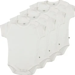 Pippi 4 Stk K/Æ Bodystockings - White 100- Bodystocking Kortærmet|Multipack