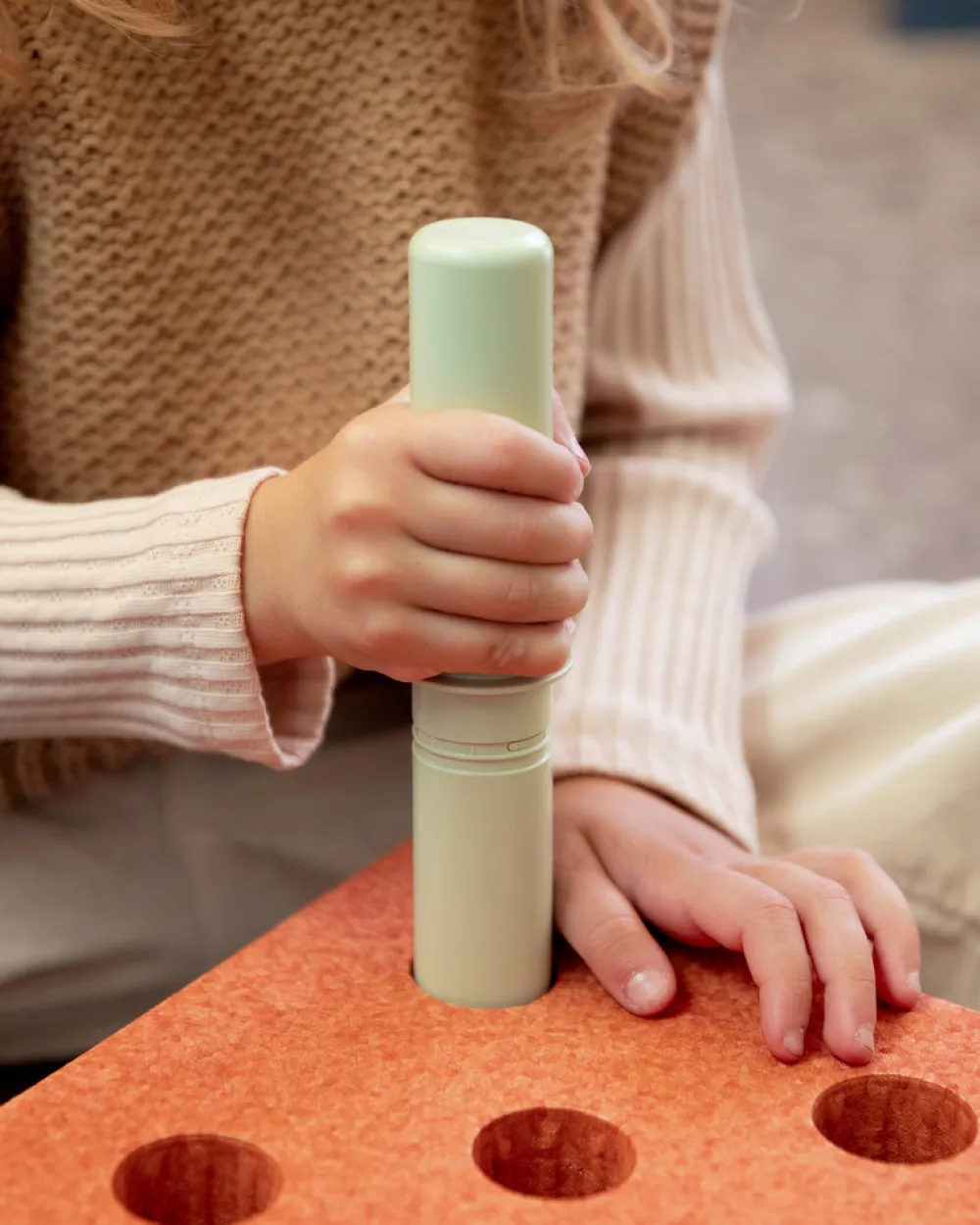 MODU 8 x Connector pegs Dusty Green- Store Byggesæt|Tumlemøbler