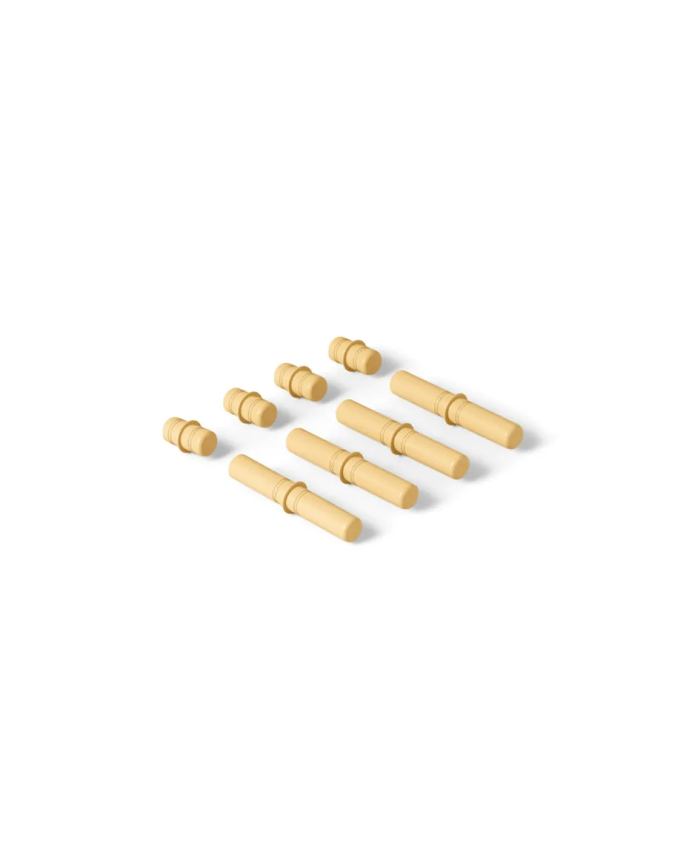 MODU 8 x Connector pegs Honey Yellow- Store Byggesæt|Tumlemøbler