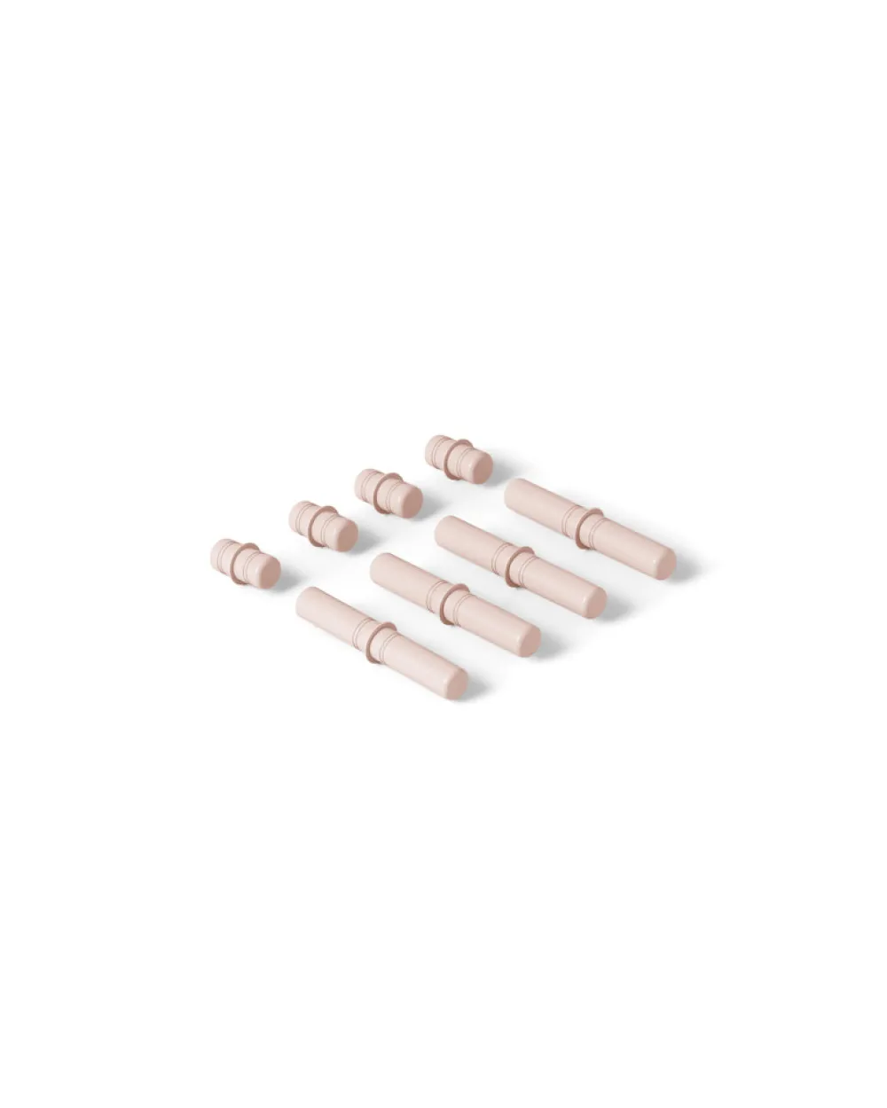 MODU 8 x Connector pegs Soft Rose- Store Byggesæt|Tumlemøbler