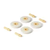 MODU 4 x Foam wheels Sand Grey / Honey Yellow- Store Byggesæt|Tumlemøbler