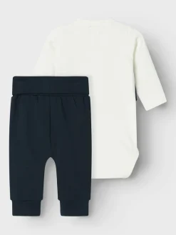 NAME IT Adam langærmet body sæt noos - DARKSAPPHI- Bodysæt