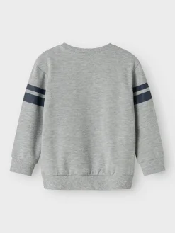 NAME IT Adam Spider Sweatshirt - Grey Melange- Cardigans, Veste & Trøjer