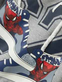 NAME IT Adam Spider Sweatshirt - Grey Melange- Cardigans, Veste & Trøjer