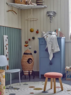 Bloomingvillemini Aksel Taburet, Brun, Polyester-Børn Bænke & Skamler