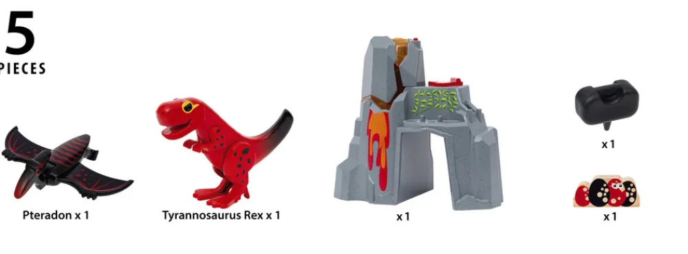 Brio Aktiv vulkan med dinosaurer - FSC®- Togbaner & Tog