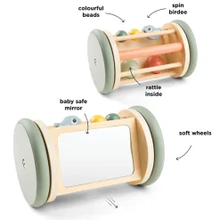 Done By Deer Aktivitets- & rullespejl Birdee Farvemix- Trælegetøj
