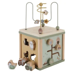 Little Dutch Aktivitetskube - Farm- Trælegetøj|Puttekasser