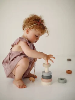 MUSHIE Aktivitetslegetøj Ringtårn - Original- Stabelklodser