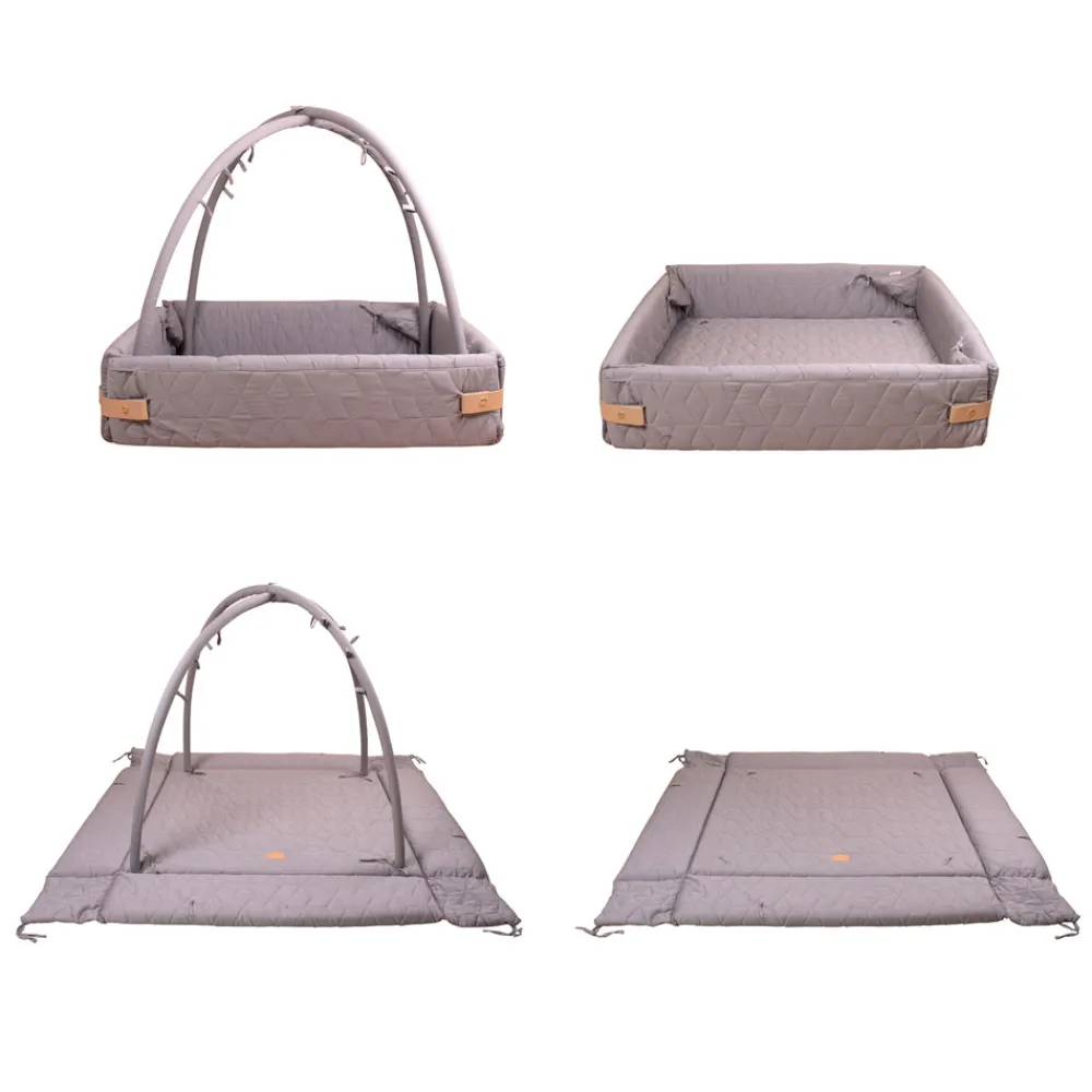 Filibabba Aktivitetsnest Quilt - dark grey- Aktivitetstæpper