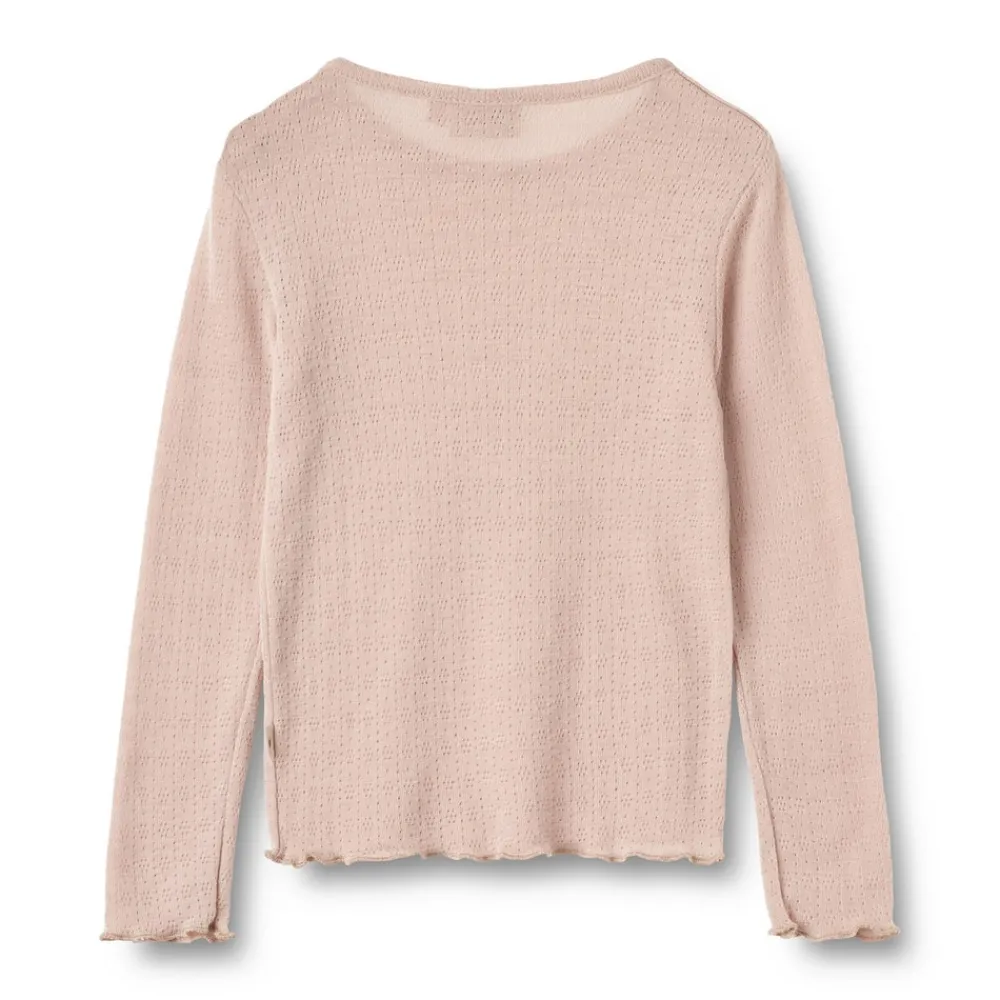 Wheat Alli Uld T-shirt Langærmet - Pale lilac- Uldoverdele|Bluser