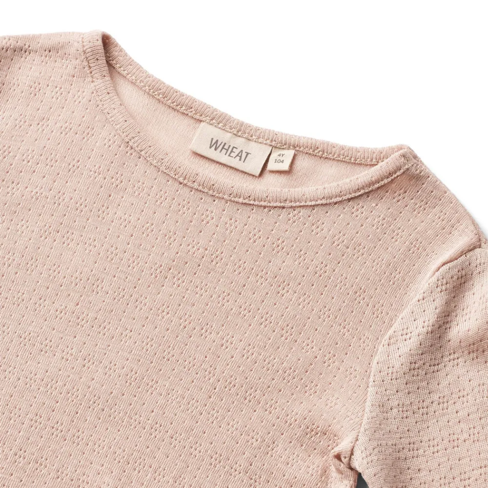 Wheat Alli Uld T-shirt Langærmet - Pale lilac- Uldoverdele|Bluser