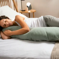 Doomoo Amme og graviditetspude - Muslin grøn-Børn Graviditetspuder|Ammepuder