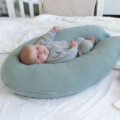 Doomoo Amme og graviditetspude - Muslin grøn-Børn Graviditetspuder|Ammepuder