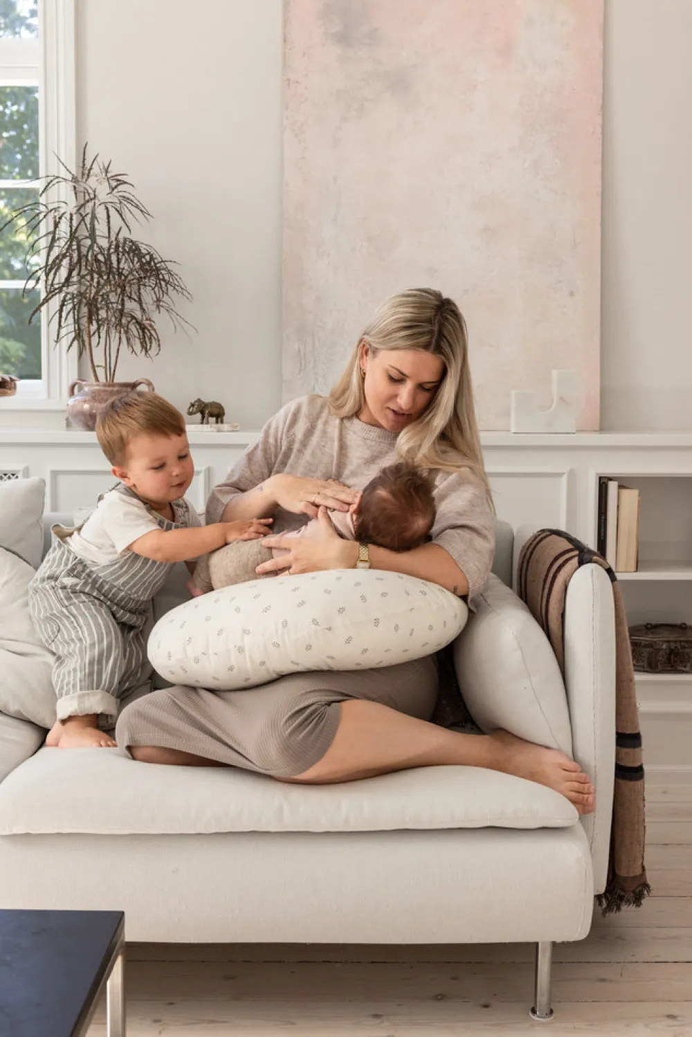 Sebra Ammepude, Sophora Leaves, beige/grøn, Kapok-Børn Ammepuder|Graviditets- & Ammepuder