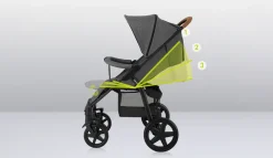 Lionelo Annet Plus klapvogn - stone caramel- Klapvogne Med Flade Sæder