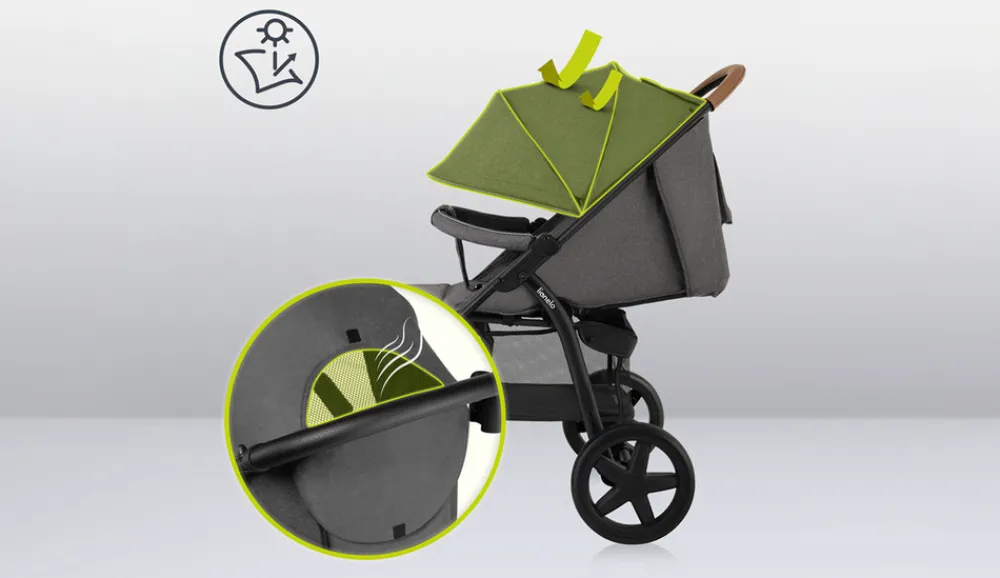 Lionelo Annet Plus klapvogn - stone caramel- Klapvogne Med Flade Sæder