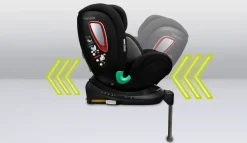 Lionelo Antoon Plus autostol - black onyx- Autostole Med Integreret Baser|Autostole 40-125 Cm (0-6 År)