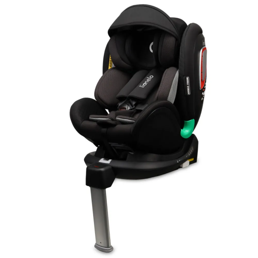 Lionelo Antoon Plus autostol - black onyx- Autostole Med Integreret Baser|Autostole 40-125 Cm (0-6 År)