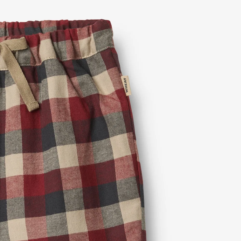 Wheat Arne Foret Bukser - Red Blue Check- Bukser