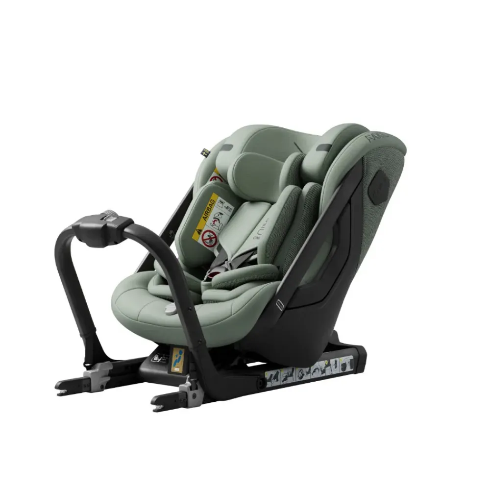 AXKID ONE+ 3 Nordic Bloom Green- Autostole 40-125 Cm (0-6 År)