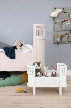 Sebra Baby & Jr. seng - birchbark rose - FSC®-Børn Tremmesenge