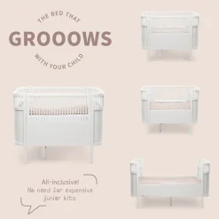 Sebra Baby & Jr. seng - classic white - FSC®-Børn Tremmesenge