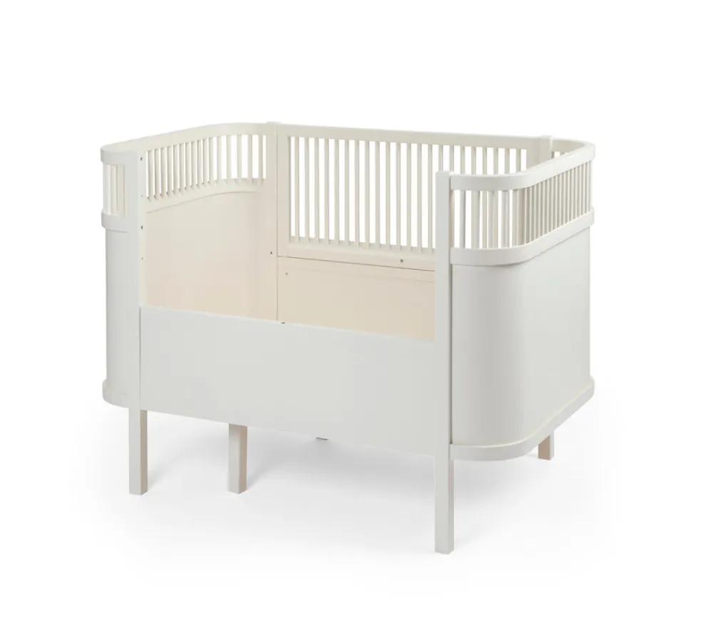 Sebra Baby & Jr. seng - classic white med madras-Børn Pakkeløsninger|Tremmesenge