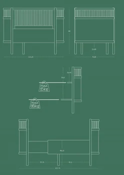 Sebra Baby & Jr. seng - wooden edition - FSC®-Børn Tremmesenge