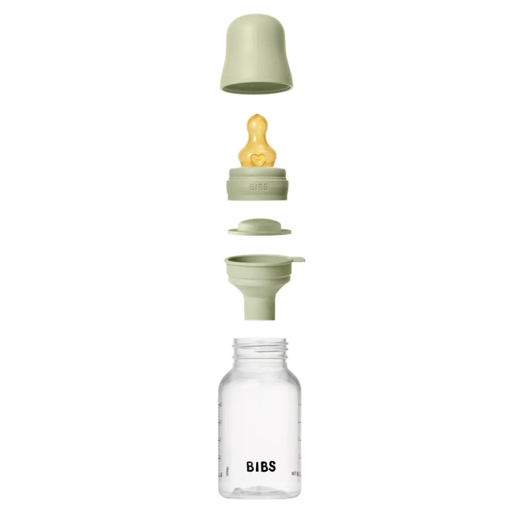 BIBS Baby Bottle Latex 1 pack 150 ml Sage- Sutteflasker