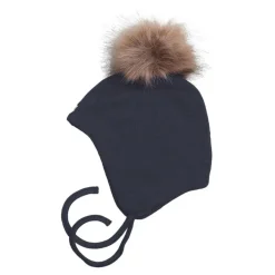 Racing kids Baby Djævlehue m. Kvast - Classic navy- Babyhjelme|Uldhuer, Uldvanter & Uldfutter
