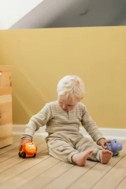 Scandinavian Baby Products Baby legetøjsbil - løve med konfetti- Legetøjsbiler