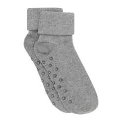 BeKids Baby rib sok m. ABS - Dark Gray melange- Skridsikre Strømper|Strømper