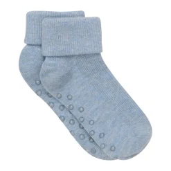 BeKids Baby rib sok m. ABS - Grey Dawn Melange- Skridsikre Strømper|Strømper