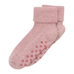 BeKids Baby rib sok m. ABS - Shadow Gray Melange- Skridsikre Strømper|Strømper