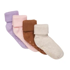 BeKids Baby rib strømpe m. ABS (4-pak) - 521- Strømper|Multipack