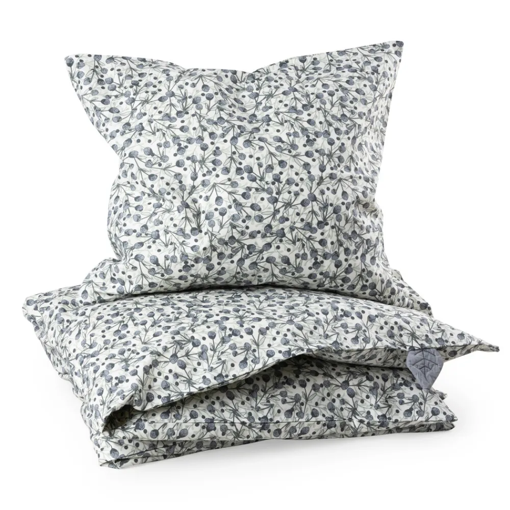 Sebra Baby sengetøj, blue olive, beige/blå 100x70-Børn Sengetøj