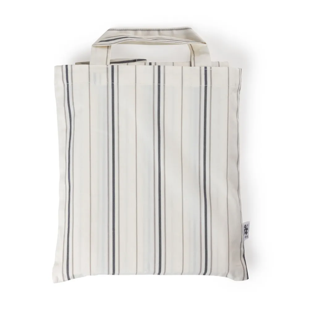 Sebra Baby sengetøj, cream stripe, beige/blå 100x70-Børn Sengetøj