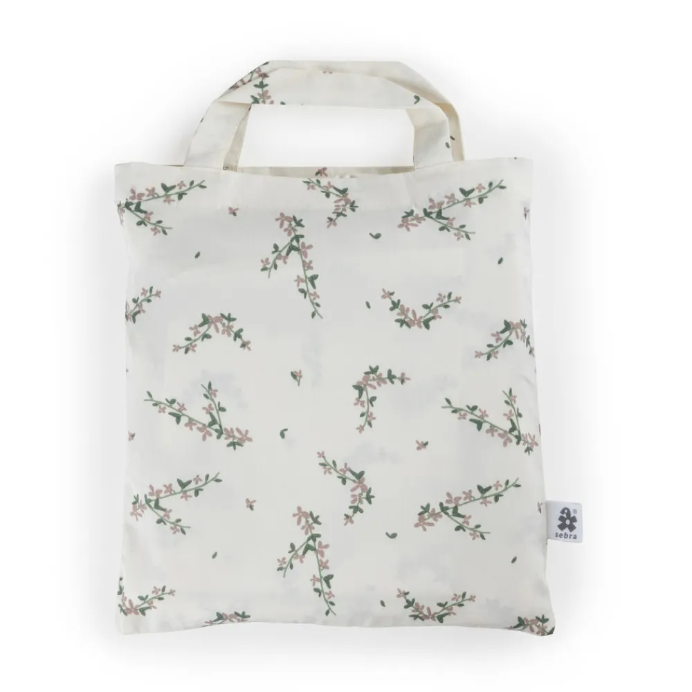 Sebra Baby sengetøj, powder blossom, beige 100x70-Børn Sengetøj