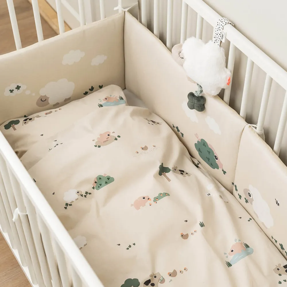 Done By Deer Baby sengetøj,Tiny farm Sand-Børn Sengetøj