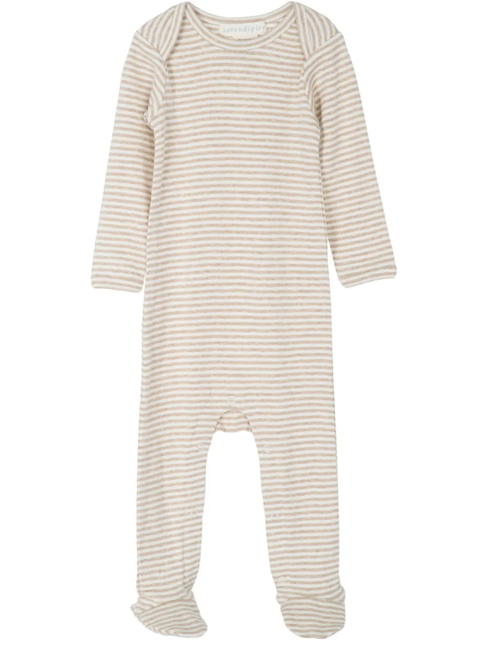 Serendipity Organics Baby Stribet Dragt - OATSTRIPE- Heldragter M. Fod