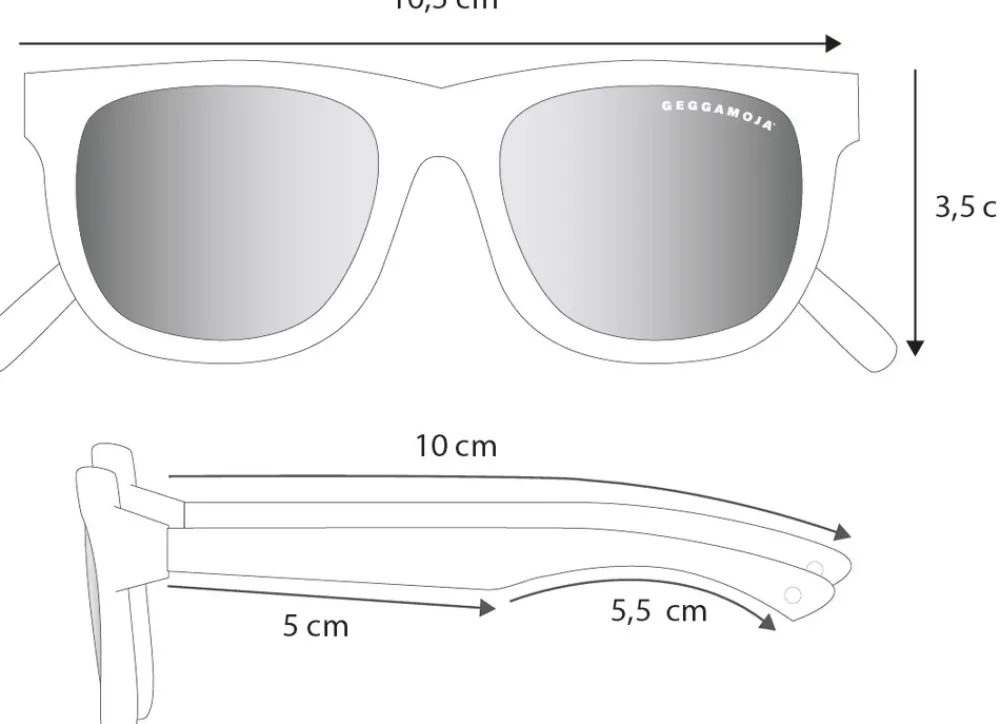 GEGGAMOJA Baby Sunglass - Sort- Solbriller