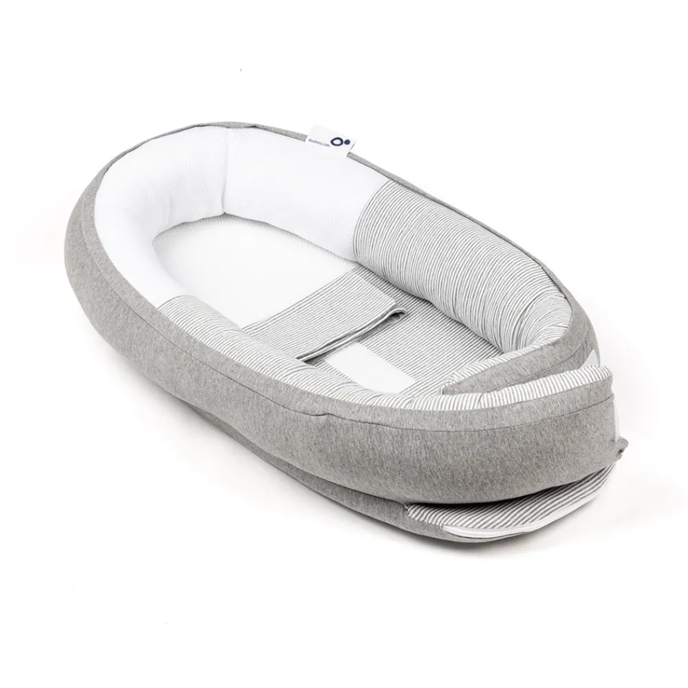 Doomoo Babynest - stribet grå-Børn Nest