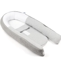 Doomoo Babynest - stribet grå-Børn Nest